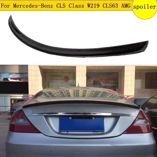 Carbon Fiber Rear Spoiler for Mercedes-Benz CLS Class W219 CLS63 AMG Sedan 4-Door 2004 - 2010 Boot Lid Spoiler Wings Car Styling