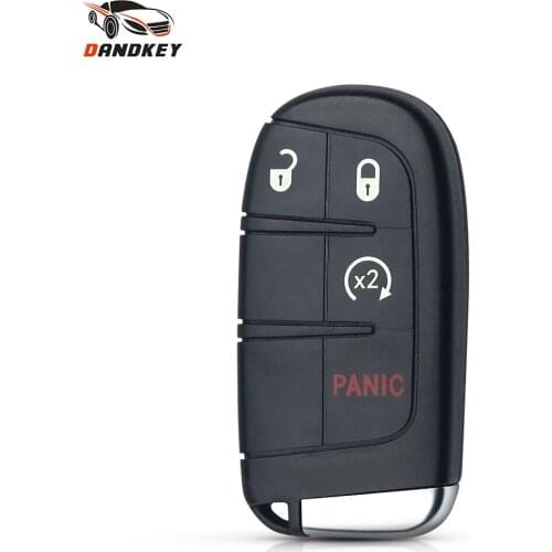 Dandkey Car Replacement For For Chrysler Dodge Jeep Fiat 2011-2015 Remote Key Shell Case 3+1 4 Buttons Fob Smart Insert Blade