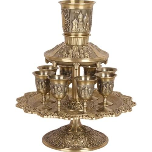 Zq Retro Liquor Divider Bronze Home Classical Wine Glass Decoration Wedding Birthday Gift Decoration