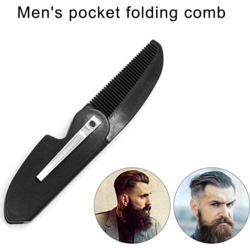 1 Pc Men Pocket Hair Moustache Beard Comb Travel Portable Combs Mini Portable Folding Knife Type Comb