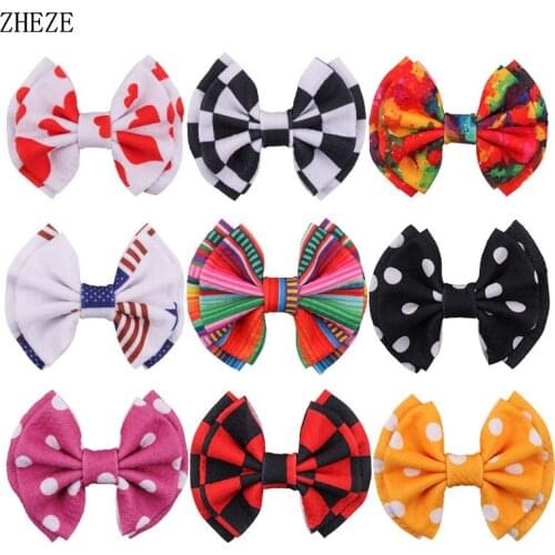 10Pcs/Lot 2021 New Trendy 4'' Floral Hair Bows Barrette Waffle Fabric Hair Clip Women DIY Girls Children Hair Accessories Mujer