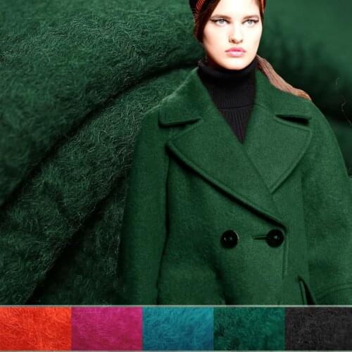 125CM Wide 560G/M Weight Thick Mohair Wool Autumn and Winter Overcoat Outwear Fabric E282