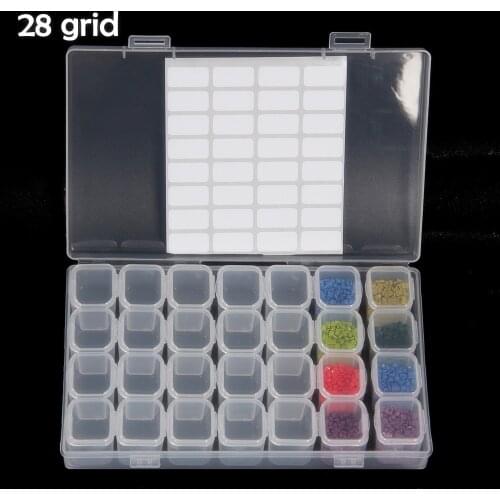 28 Lattices Diamond Embroidery Accessories diamond painting Boxes Cross Stitch Cases Storage Organizer