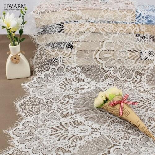 3yard/pcs lace fabric ribbon high quality african wedding decoration trim DIY embroidery curtain skirt Headscarf veil accessorie