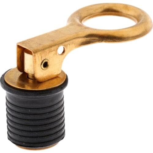 7/8" Boat Drain Plug Brass Marine Drain Bung Snap-Handle Adjustable Drain Plug For 1" Diameter Drain Yacht Speedboat