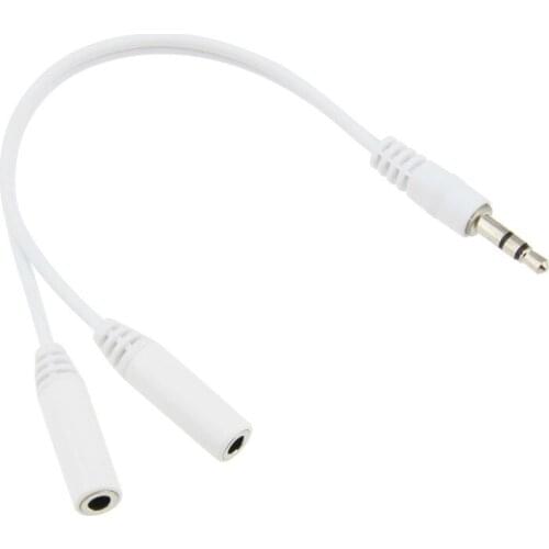 300pcs Audio Splitter Cable 3.5mm Male to 2 Female Jack 3.5mm Mic Splitter Aux Cable for iPhone Laptop MP3 Headphone Headset