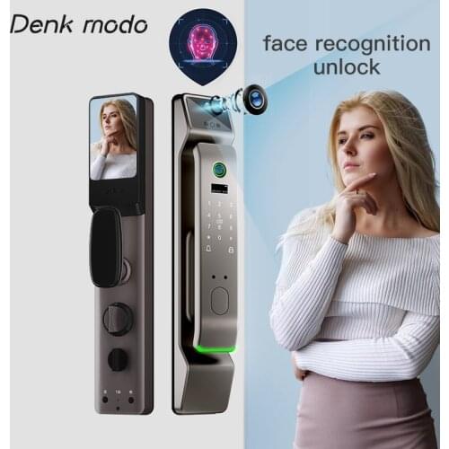 Denk modo Tuya APP smart face recognition lock anti-theft fingerprint lock with camera household automatic intelligent lock