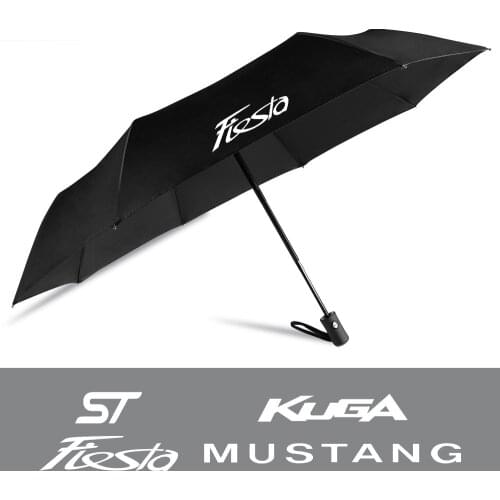 Car Automatic Folding Umbrella For Ford Fiesta Mondeo Fusion Explorer Escape Shelby Edge Ecosport Kuga Mustang ST Accessories