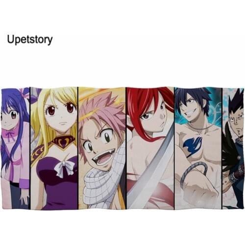 Upetstory Japan Cartoon Anime FAIRY TAIL Printed Face Towel/Bath Towel Custom Microfiber Hair/Face/Shower Towels for Adults Kids