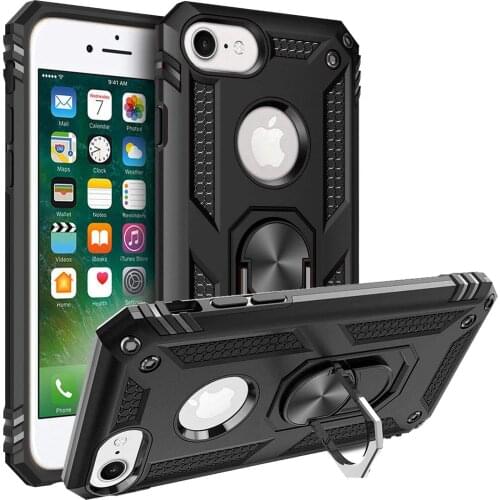 Case on for iPhone 8 Plus Case iPhone 8Plus Armor Rugged Military Shockproof Car Holder Ring Magnet Hard Cover