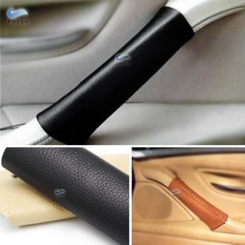 For BMW 5 Series F10 F18 2011 2012 2013 2014 2015 2016 2017 Cow Leather Interior Door Handle Cover Trim