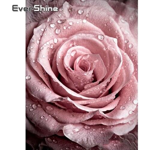 EverShine Diamond Painting Flowers Full Square Cross Stitch Diamond Embroidery Sale Rose Bead Picture Kits Home Decoration