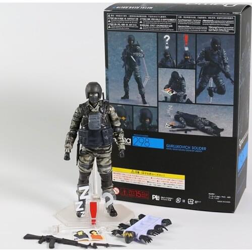 Figma 243 298 Snake Gorrukovich Soldier Metal Gear Solid2 Sons Of Liberty 6" Action Figure Collectible Model Toy