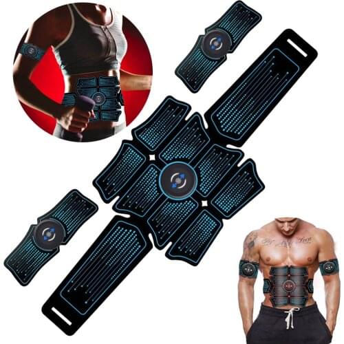 Fitness Muscles Electrostimulator Toner Gym Abdominal Muscle Stimulator Trainer EMS Abs Fitness Exercise USB Rechargable At Home