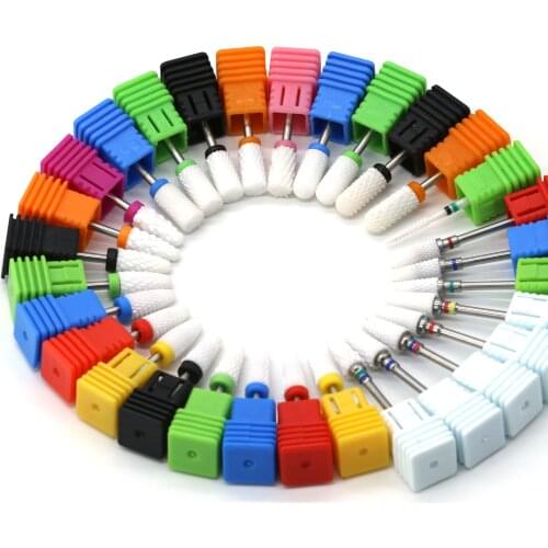 10PCS/Bag Nail Drill Bits Milling Cutter For Tungsten Steel Gel Polish Remover Polishing Grinding Electric Tool