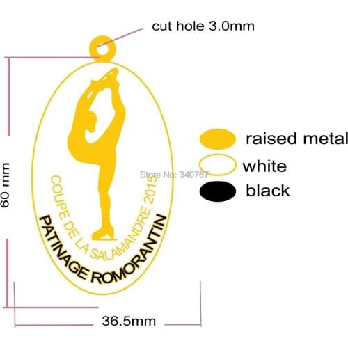 Custom medal pin-SKATING MEDAL