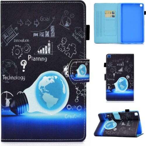 2020 New PU leather Soft TPU case for Samsung Galaxy Tab A 8.0 2019 SM-T290 SM-T295 T297 8" Folding Stand Cover with Card slots