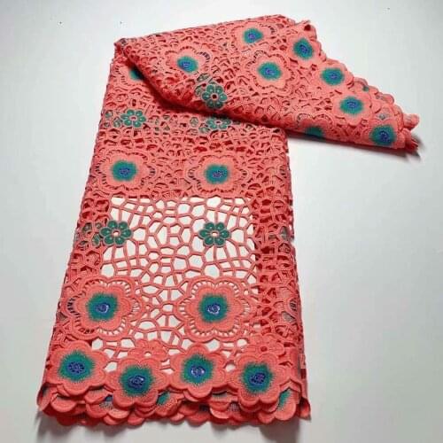 Very Neat Embroidery Soft Guipure Lace 5 Yards Cord Lace Fashion Modern Traditional West African Inspire Fabric Nigerian Dress
