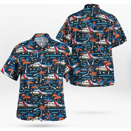 Helicopter 3D Print Beach Hawaiian 2021 Summer Shirt Short Sleeve Shirt Streetwear Oversized 5XL Camisa Social Chemise Homme-40