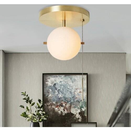 Nordic Designer Postmodern Personality Creative Minimalism Ceiling Light Pull Switch Art Bedroom Bedside Aisle Lights