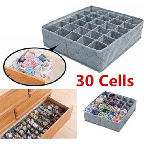 Foldable Underwear Drawer Organizers Dividers Closet Dresser Clothes Storage Organizer Box For Bras Scarves Ties Socks Boxes