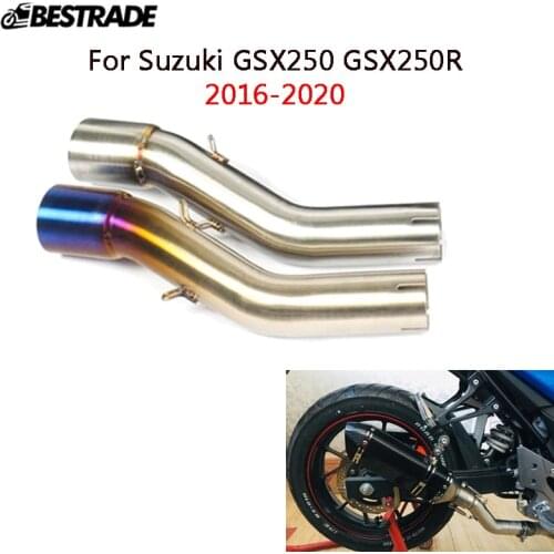 Stainless Steel For Suzuki GSX250 GSX250R 2016-2020 Motorcycle Exhaust Link Pipe Connecting Tube Slip On 51mm Middle Section