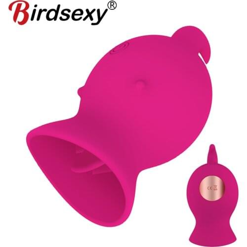 Sucking Breast-fed Sex Toys for Women Nipple Sucker Clitoris Stimulator Breast Enlarger Tongue Oral Erotic Sex Toys for Adult