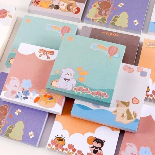 Yisuremia 80 Sheets Kawaii Animals Memo Note Pads N Times Sticky Notes Scrapbook Journal Decoration Paperlaria Stationery