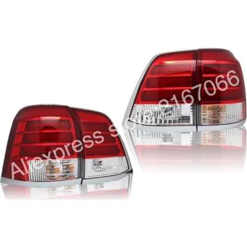 Tail Lights fits TOYOTA LAND CRUISER 200 2007-2014 Rear Lamps SET LEFT + RIGHT PAIR Outer - Red Diode Tuning SET