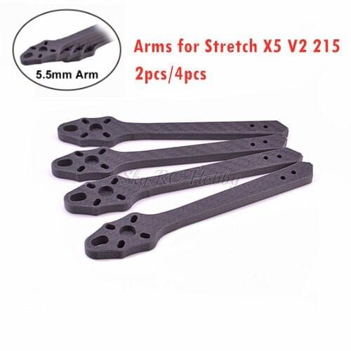 Spare Arms for Stretch X5 V2 215 215mm Freestyle FPV Racing Quadcopter Frame Kit 5.5mm Arm Upgrade Johnny 220mm 220