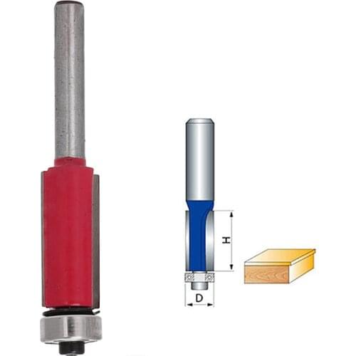 1PC 1/2" 12.7mm Flush Trim Bit Carbide Tipped For 1/4" Shank Router Bits