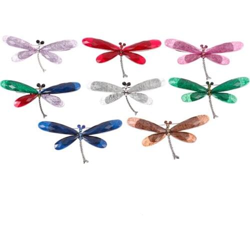 1Pc Fashion Dragonfly Brooches Women Insect Weddings Office Brooch Pins Jewelry