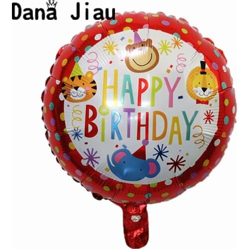 18inch animal party ball happy birthday foil balloon decoration lion kids toy elephant Baby Showers Inflatable Ballons