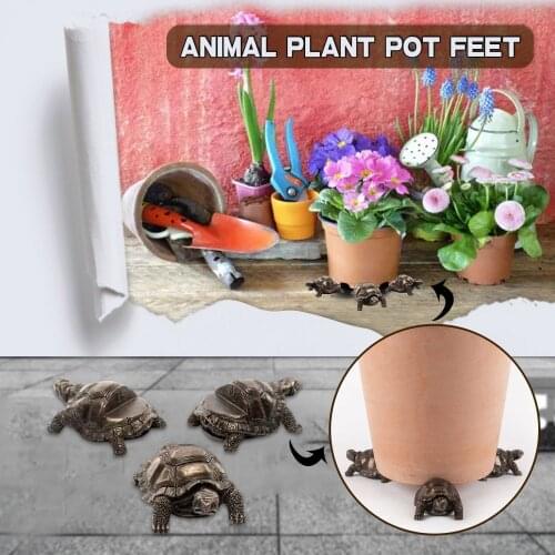 3pc Potty Feet Animal Plant Pot Feet Planter Support Handmade Resin Decorative Ornaments Garden Backyard Lawn Stakes Ornaments