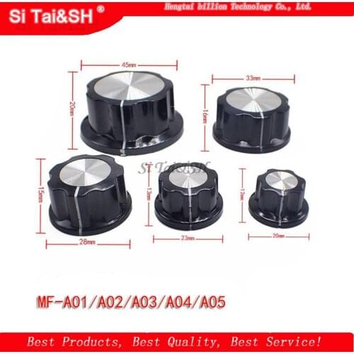 5Pcs MF-A01 MF-A02 MF-A03 MF-A04 MF-A05 Potentiometer Knob WH118/WX050 Rotary Switch Electronic 6mm