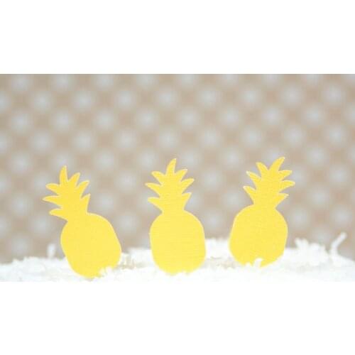 Pineapple cupcake toppers Wedding Food Picks Bridal Bachelorette Baby Shower Birthday tropical Summer Party Decor