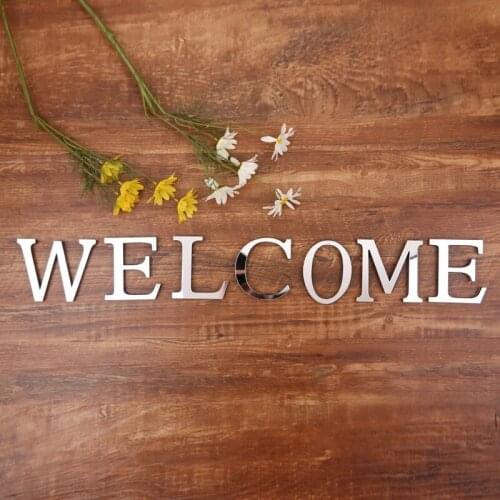 FREE SHIPPING 3D Acrylic English Letters Mirror Wall Stickers Home Modern Personality Sticker Innovative Customization DIY