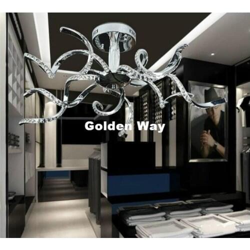 Free Shipping Newly Modern Crystal Ceiling Light Fixture Crystal Ceiling Lamp Luster, D90cm Home Decoration 100% Guaranteed