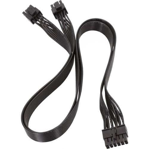 PSU Graphics Card Line 12Pin to Dual 8Pin(6+2) PCI-E Modular Power Cable for Seasonic P-860 P-1000 X-1050 (60cm)