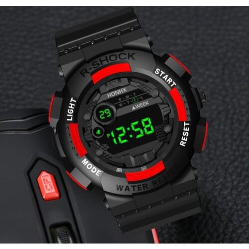 Business Watch Men Top Brand Men' s Outdoor Sport Digital LED Clock Silicone Strap Wristwatches 2020 Gift Relogio Masculino