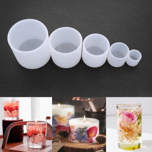 Cylinder Silicone Mold DIY Crystal Epoxy Resin Casting Mould Jewelry Making Tools Candle Mold Handmade Crafts Home Decoration