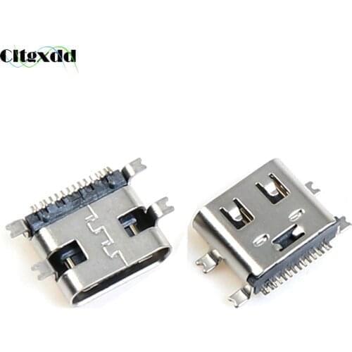 Cltgxdd 10PCS/Lot USB 3.1 Type-C 16Pin Female Connector For Mobile Phone Type C Charging Port Charge Socket