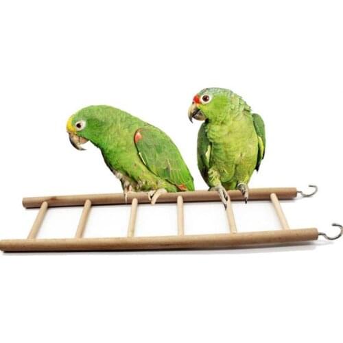 Bird Toys Wooden Ladders Rocking Scratcher Perch Climbing Stairs Hamsters Bird Cage Parrot Pet Toys Supplies
