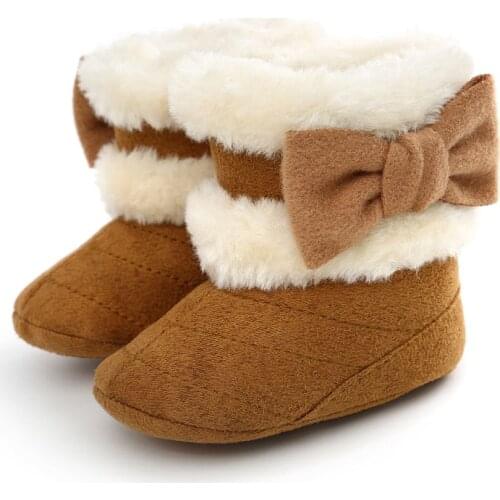 Baby Boots Newborn Winter plus Velvet Girls Shoes Warm Infant Footwear Baby Girls Snow Boots Toddler