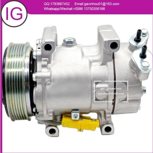 For Sanden SD6V12 6V12 Car AC Comrpess Peugeot 206 307 1998-2010 96390781 9639078180 96462733 9646273380 96462738 9646273880