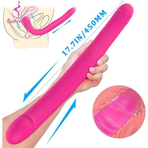 Electric Pulse Double Motor Lesbian Super Long Dildo Vibrator Automatic Thrust Sex Toys Female Masturbator Stimulation Orgasm