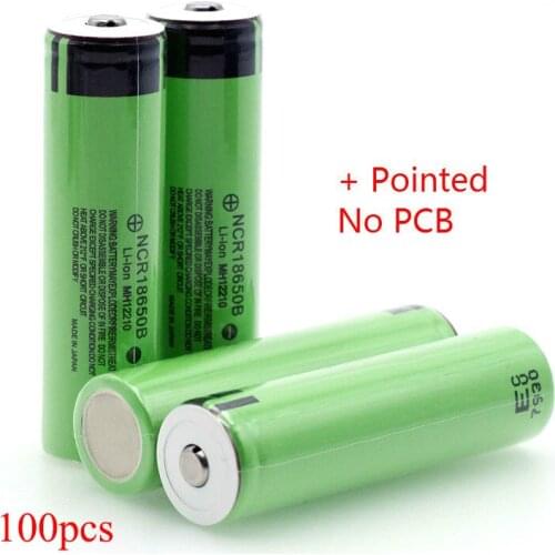 100price VariCore 18650 3.7 v 3400mah Lithium Rechargeable Battery NCR18650B with Pointed(No PCB) batteries