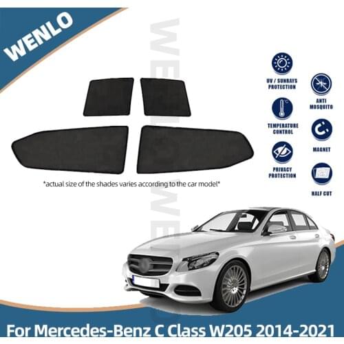 Magnetic Sun Shade For Car Window Fit For Mercedes Benz C Class W205 2014-2021 Auto Curtain Cover