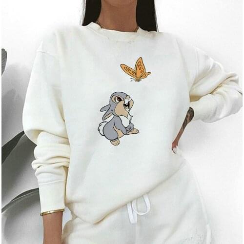 Thumper Bambi Autumn Sweatshirt Womens Fashion Hoodie Long Sleeve Crop Top Sudadera Vintage Spanish Street Casual Free Shipping