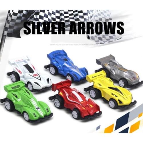 6Pcs Racing Car Model No Battery Require Fall-resistant 1/64 Scale Simulate Pull Back Car Model Kids Gift for Children